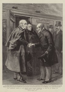 La llegada del Sr. Gladstone a la estación de Prince