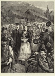Nuestro artista en Noruega, una boda campesina en Vossevangen de Sydney Prior Hall