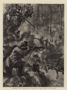 Pasar por el gauntlet, un boceto en las recientes maniobras de Sydney Prior Hall