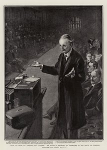 Sálvame de mi amigo y enemigos, el Sr. Balfour hablando sobre el procedimiento en la Cámara de los Comunes