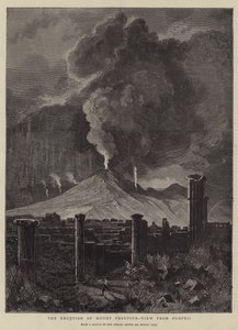 La erupción del Monte Vesubio, vista desde Pompeya