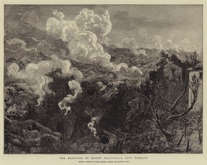 La erupción del Monte Vesubio, un torrente de lava