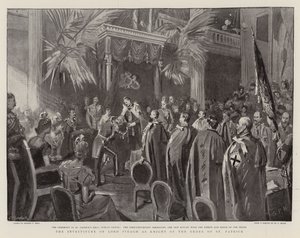 La investidura de Lord Iveagh como Caballero de la Orden de San Patricio de Sydney Prior Hall