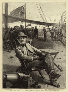 Las fiestas de Kiel, el Sr. Gladstone a bordo del Tantallon Castle de Sydney Prior Hall