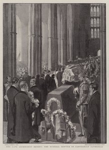 El difunto arzobispo Benson, el servicio fúnebre en la catedral de Canterbury de Sydney Prior Hall
