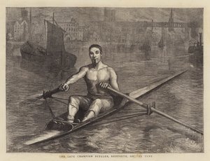 El difunto campeón remero, Renforth, en el Tyne
