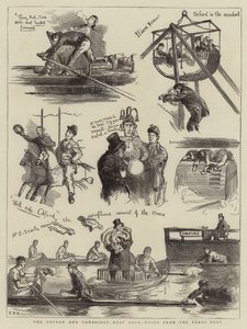 La carrera de botes de Oxford y Cambridge, notas desde el barco de prensa de Sydney Prior Hall