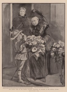 La visita de la Reina al Hospital Herbert, Woolwich, un incidente en la estación del Arsenal de Sydney Prior Hall