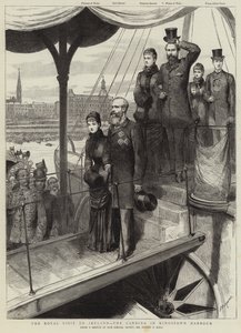 La visita real a Irlanda, el desembarco en el puerto de Kingstown