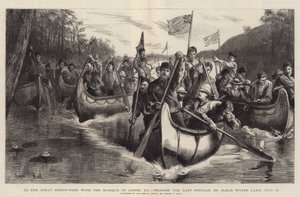 Al Gran Noroeste con el Marqués de Lorne, XII, acercándose al Último Portaje en Clear Water Lake, 28 de julio