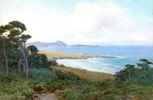 Vista de la bahía de Monterrey (acuarela)