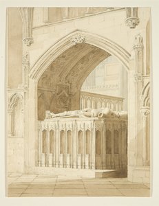 Tumba de Robert Fitzharding, fallecido en 1170, en la Catedral de Bristol de T.H. Clarke