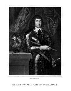 Spencer Compton, 2º Conde de Northampton, soldado realista, 1827 de T. A. Dean
