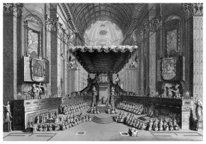 Canonización de santos en la Iglesia de San Pedro, Roma de T. Brown
