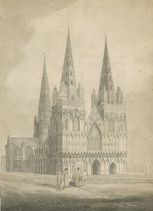 Catedral de Lichfield - Fachada Oeste de T Carter