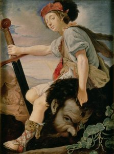 David con la Cabeza de Goliat de T. Flatman