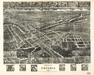 Vista aérea de Emporia, Virginia 1907.