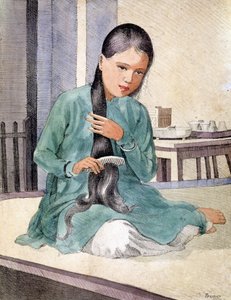 Mujer en su aseo de Tô Ng?c Vân