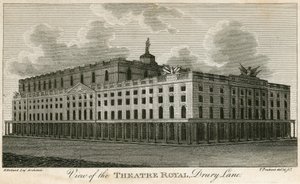 Vista del Teatro Real, Drury Lane, Londres de T. Prattent