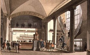 El Salón del Mercado de Subastas de T. and Pugin A.C. Rowlandson
