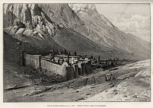 El convento de Santa Catalina, Egipto. Ilustración de la historia “Voyage dans l