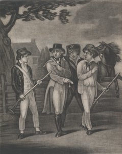 La captura del Mayor André por los incorruptibles Paulding, Williams y Vanvert, 4 de julio de 1812 de T. W. Freeman
