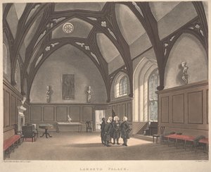 Palacio de Lambeth, grabado por Joseph Constantine Stadler, publicado en 1808