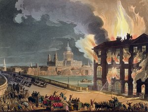 Incendio en Albion Mill, Puente de Blackfriars, de 
