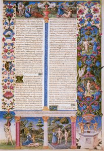 Libro del Génesis, primer volumen de la Biblia de Borso d