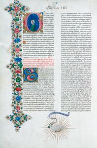 Página de manuscrito iluminado del Decamerón, por Giovanni Boccaccio, italiano, c1467
