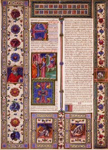 Incipit del Libro de Nahúm, del Volumen II de la Biblia de Borso d