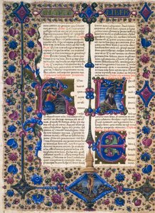 Incipit del Libro del Profeta Baruc, del Volumen II de la Biblia de Borso d