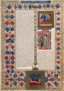 Incipit del Libro de Rut, del Volumen II de la Biblia de Borso d