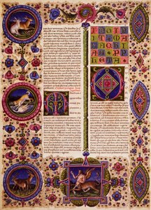 Incipit del Libro de Sofonías, del Volumen II de la Biblia de Borso d