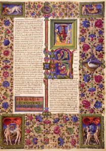 Incipit del primer Libro de Samuel, del Volumen I de la Biblia de Borso d