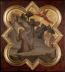 Vida de San Francisco: el santo recibe los estigmas de Taddeo Gaddi