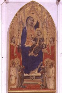 Madonna y el Niño entronizados con SS. María Magdalena, Catalina de Alejandría y ángeles
