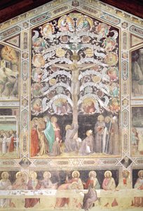 El Árbol de la Vida y La Última Cena (detalle) de Taddeo Gaddi