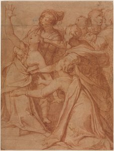 Un milagro de San Felipe Benizi: La curación de una mujer endemoniada, c. 1557 de Taddeo Zuccari