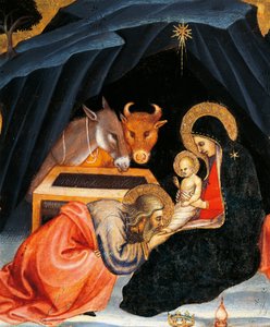 Adoración de los Reyes Magos (detalle) de Taddeo di Bartolo