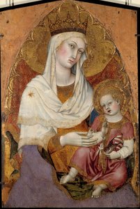 El retablo de la Virgen y el Niño por Taddeo di Bartolo (1363-1422). Alrededor de 1400. Dim. 1,04 x 0,69 m. Aviñón, Museo del Petro Palais de Taddeo di Bartolo