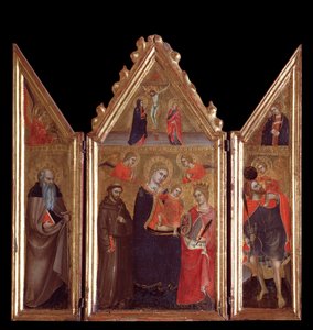 Virgen con niño y santos