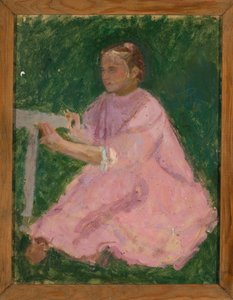 Mädchen im rosa Kleid de Tadeusz Makowski