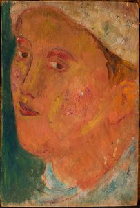 Cabeza de niña con sombrero de Tadeusz Makowski