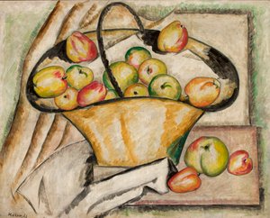 Cesta con manzanas de Tadeusz Makowski