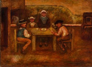 Comida de los campesinos de Tadeusz Makowski