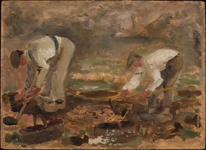 Trabajo en el campo de Tadeusz Makowski