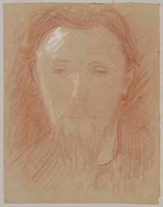 Estudio de retrato de un joven con barba de Tadeusz Makowski