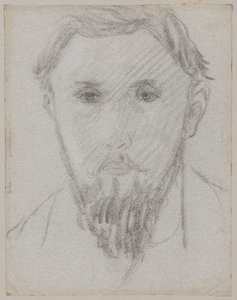 Estudio de retrato de un joven con barba de Tadeusz Makowski