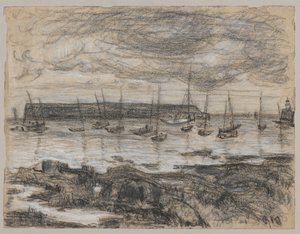 Vista de un puerto pesquero de Tadeusz Makowski